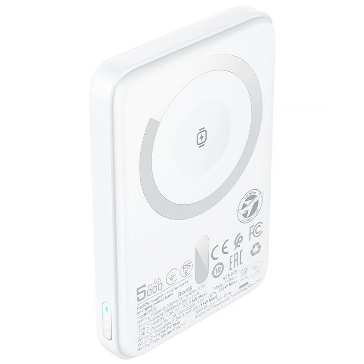 Портативное ЗУ Power Bank Acefast M25 20W с БЗУ+iWatch 5000 mAh White