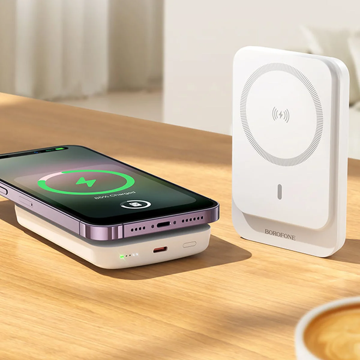 Портативне ЗУ Power Bank BOROFONE BJ63A Nimble PD20W із БЗУ 10000 mAh White