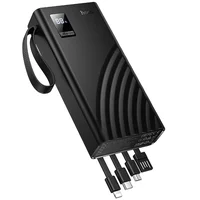 Портативное ЗУ Power Bank Hoco J155 Shine 22.5W+PD20W with 4 cables 20000 mAh Black