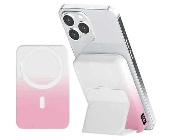 Портативное зарядное устройство Power Bank JJT-A27-1 Gradient PD20W+QC 22.5W с БЗУ 10000 mAh White / Pink