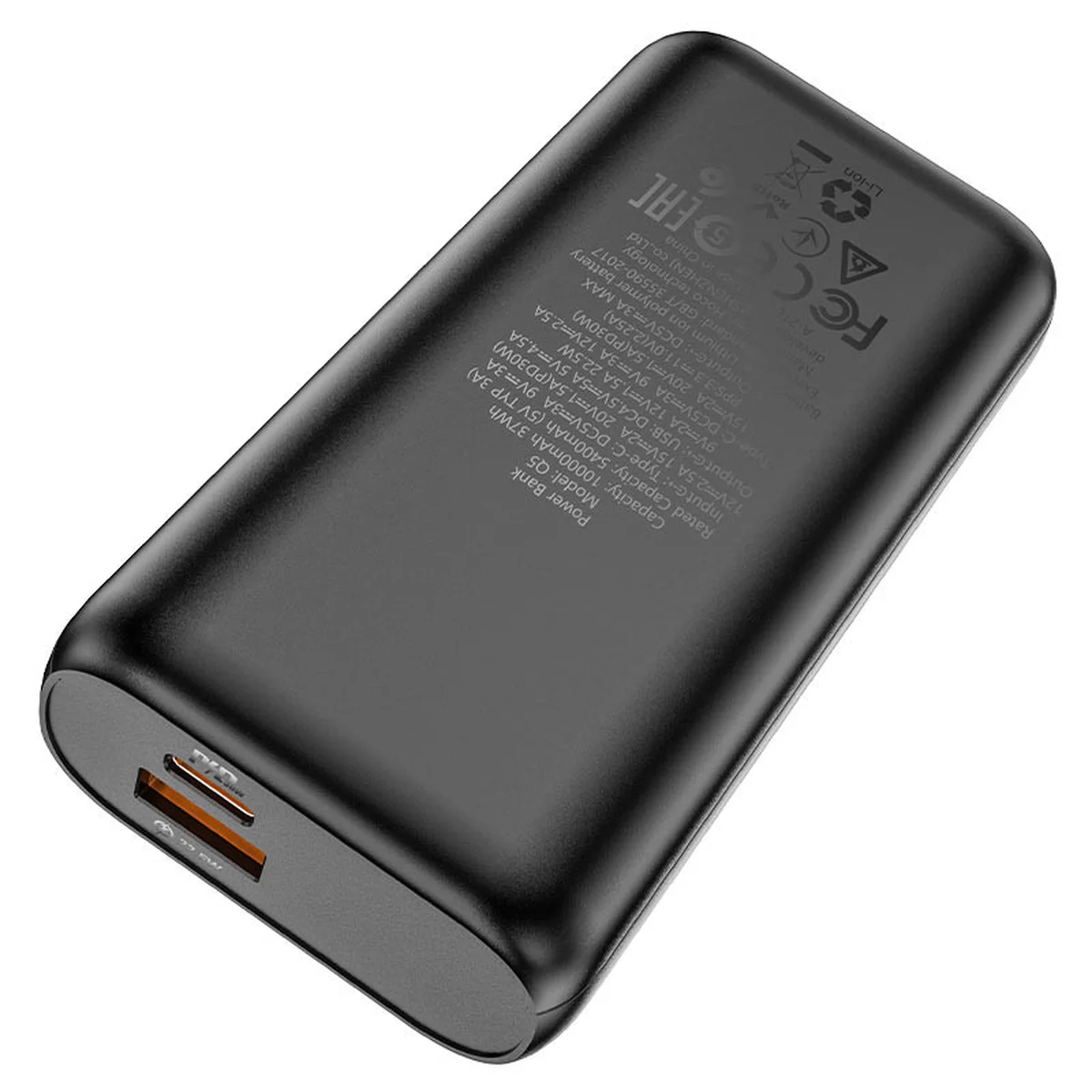 Портативное зарядное устройство Power Bank Hoco Q5 "Aegis" 30W 10000 mAh Черный