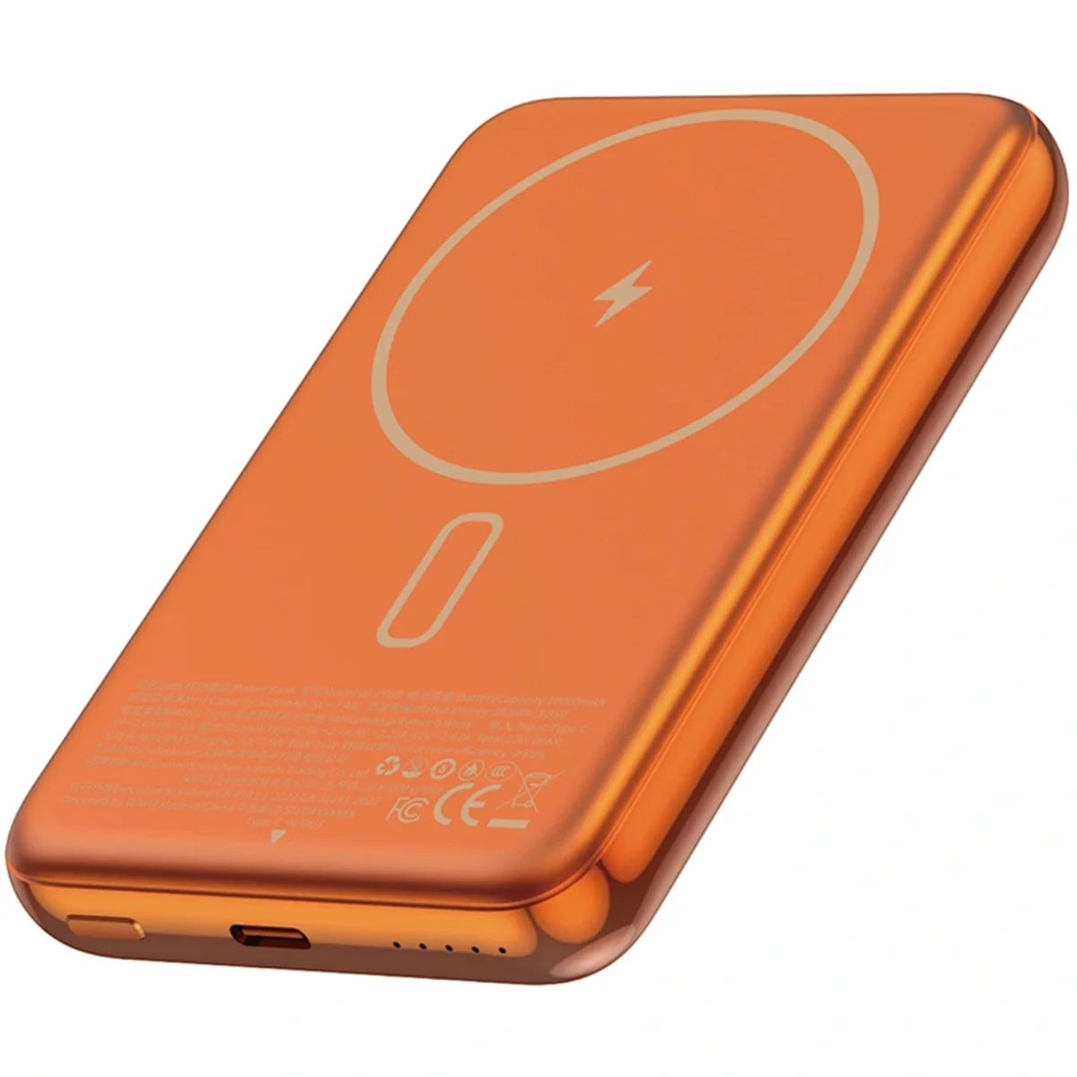 Портативное ЗУ Power Bank WIWU P089 Seraph PD20W с БЗУ 10000 mAh Orange