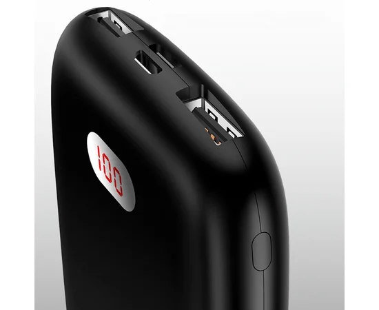 Портативное зарядное устройство Usams US-CD78 Dual USB Display With Lanyard (10000mAh) Черный