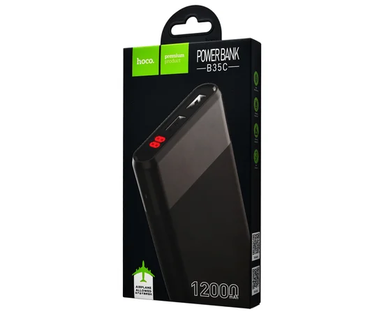 Портативное зарядное устройство PowerBank Hoco B35С Entrourage 12000 mAh Черный
