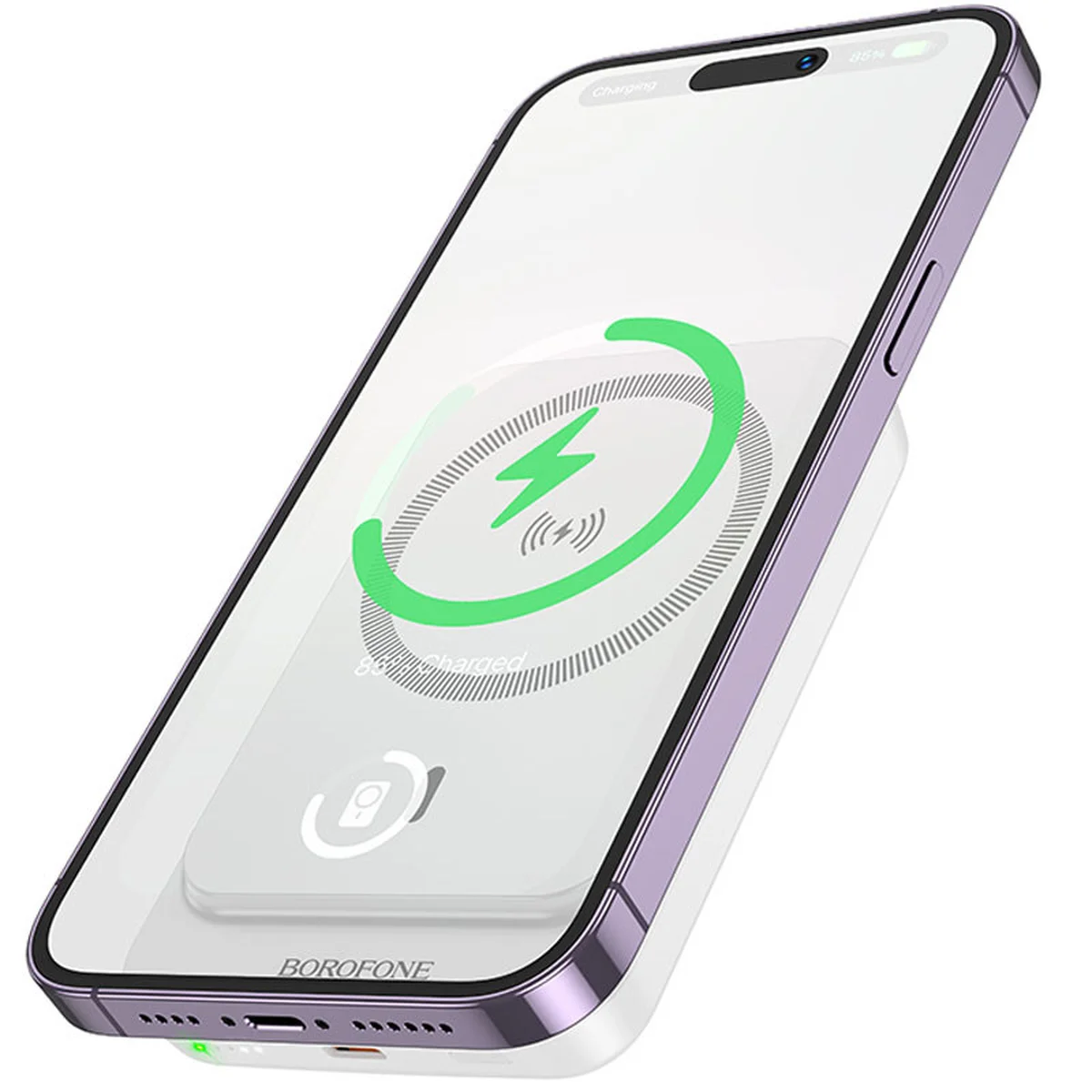 Портативне ЗУ Power Bank BOROFONE BJ63A Nimble PD20W із БЗУ 10000 mAh White