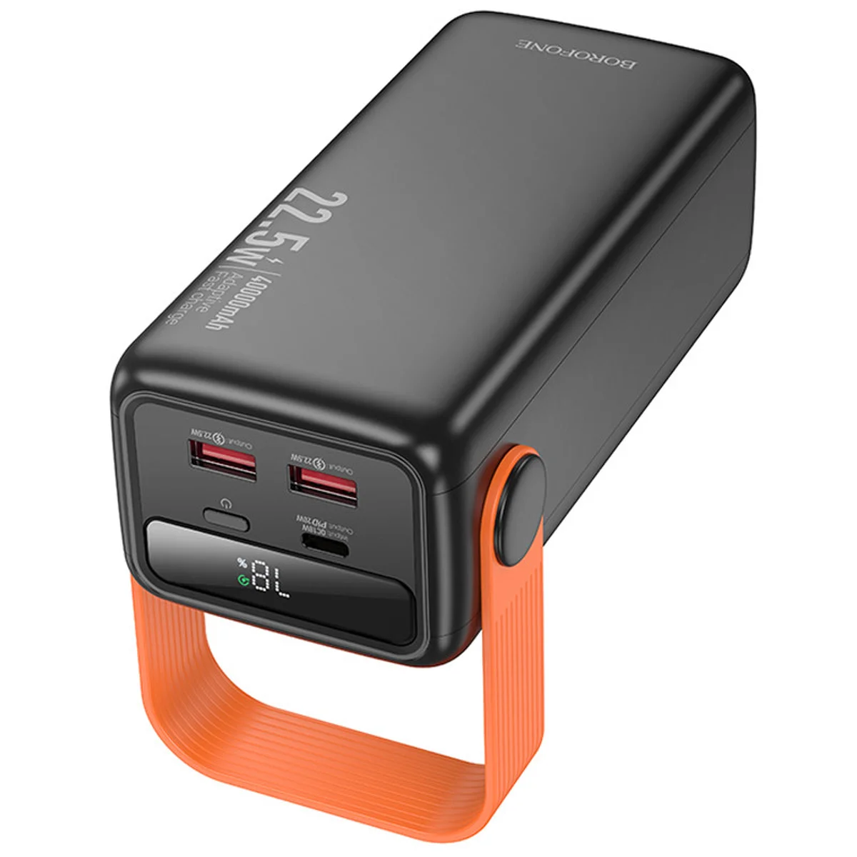 Портативное ЗУ Power Bank BOROFONE BJ66 Magnifico 22.5W+PD20W 40000 mAh Black