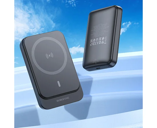 Портативное ЗУ Power Bank BOROFONE BJ63A Nimble PD20W с БЗУ 10000 mAh Black