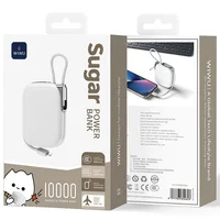 Портативное ЗУ Power Bank WIWU MH136 Sugar 22.5W with cable 10000 mAh White