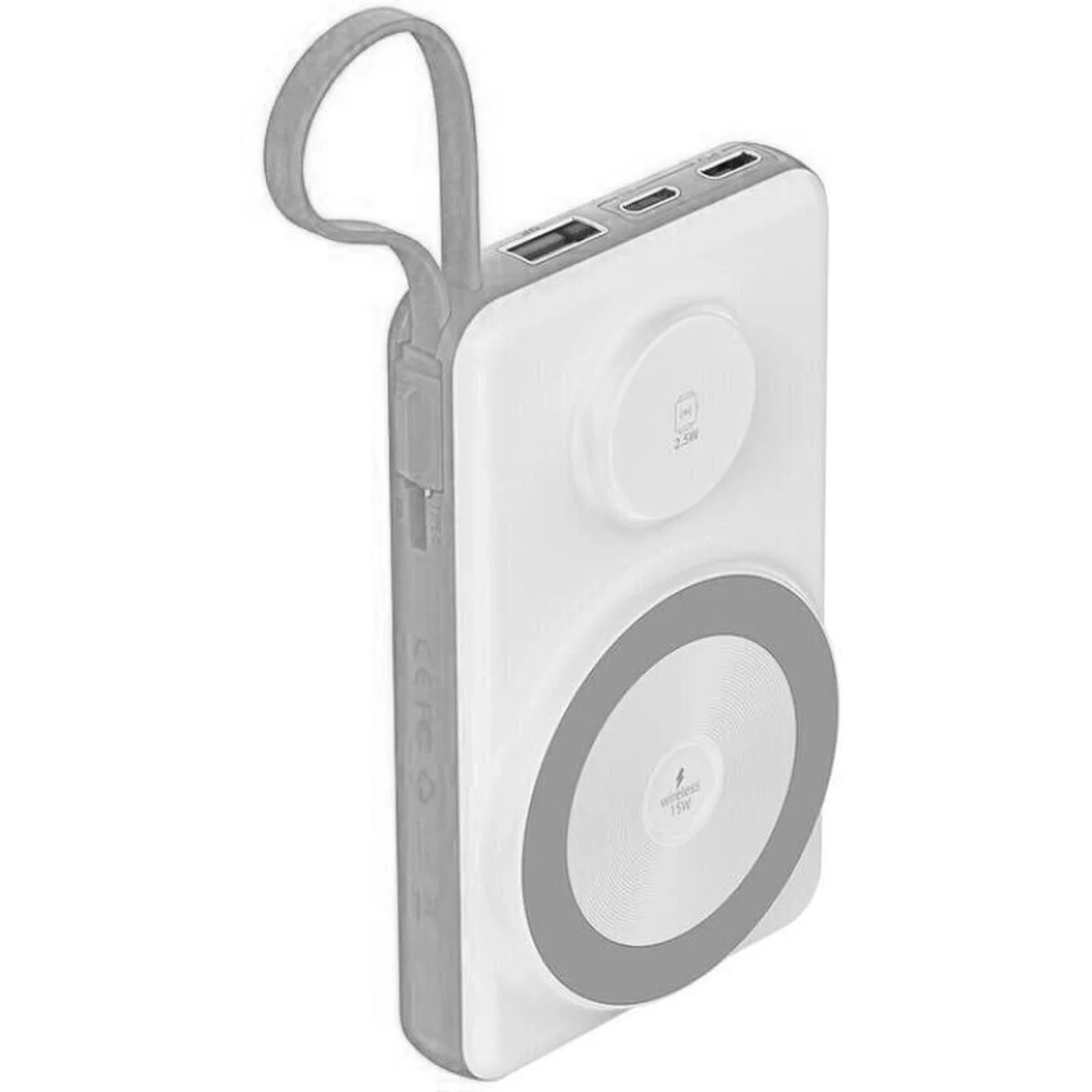 Портативне ЗУ Power Bank WIWU Wi-P007 2 in 1 c БЗУ 10000 mAh Grey