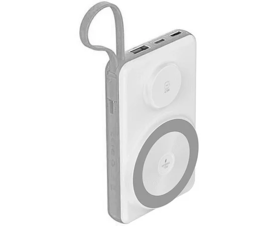 Портативное ЗУ Power Bank WIWU Wi-P007 2 in 1 c БЗУ 10000 mAh Grey