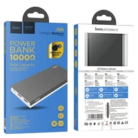 Портативное зарядное устройство Power Bank Hoco J66 "Fountain" 10000 mAh  Серый