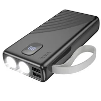 Портативне ЗУ Power Bank Hoco J129A Nature flashlight 20000 mAh Black