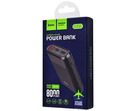Портативное зарядное устройство PowerBank Hoco B35B Entrourage 8000 mAh Черный