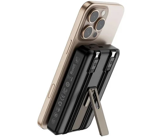 Портативное ЗУ Power Bank WIWU Wi-P056 22.5W+PD20W с БЗУ+iWatch with cable 10000 mAh Black