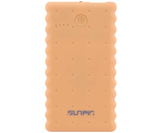 Портативное зарядное устройство SunPin K50 "Печенье" с фонариком (5000 mAh 1 USB 2A) Желтый