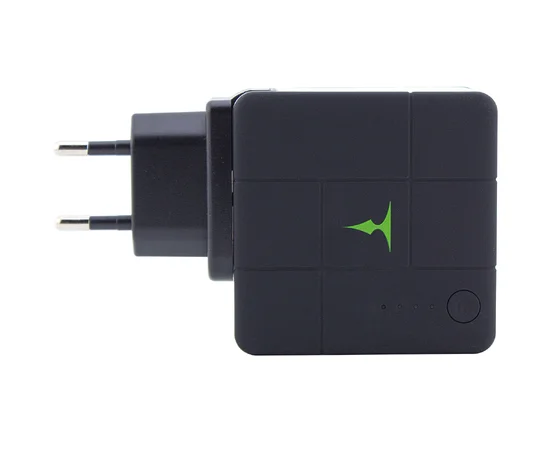 Сетевое и портативное зарядное устройство T-phox (2в1 сам себя заряжает) (5000mAh 2USB 2.4A) (EU) Черный / Белый