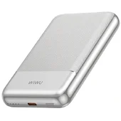 Портативное ЗУ Power Bank WIWU P089 Seraph PD20W с БЗУ 10000 mAh Silver