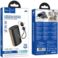 Портативное ЗУ Power Bank Hoco Q50 Victory PD20W with cable 10000 mAh Black