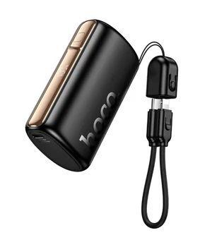 Портативное ЗУ Power Bank Hoco Q50 Victory PD20W with cable 10000 mAh Black