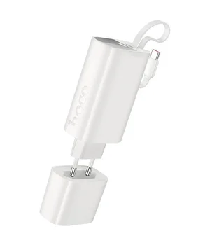 Портативное ЗУ Power Bank Hoco J148 Handy PD20W with cable 5000 mAh White