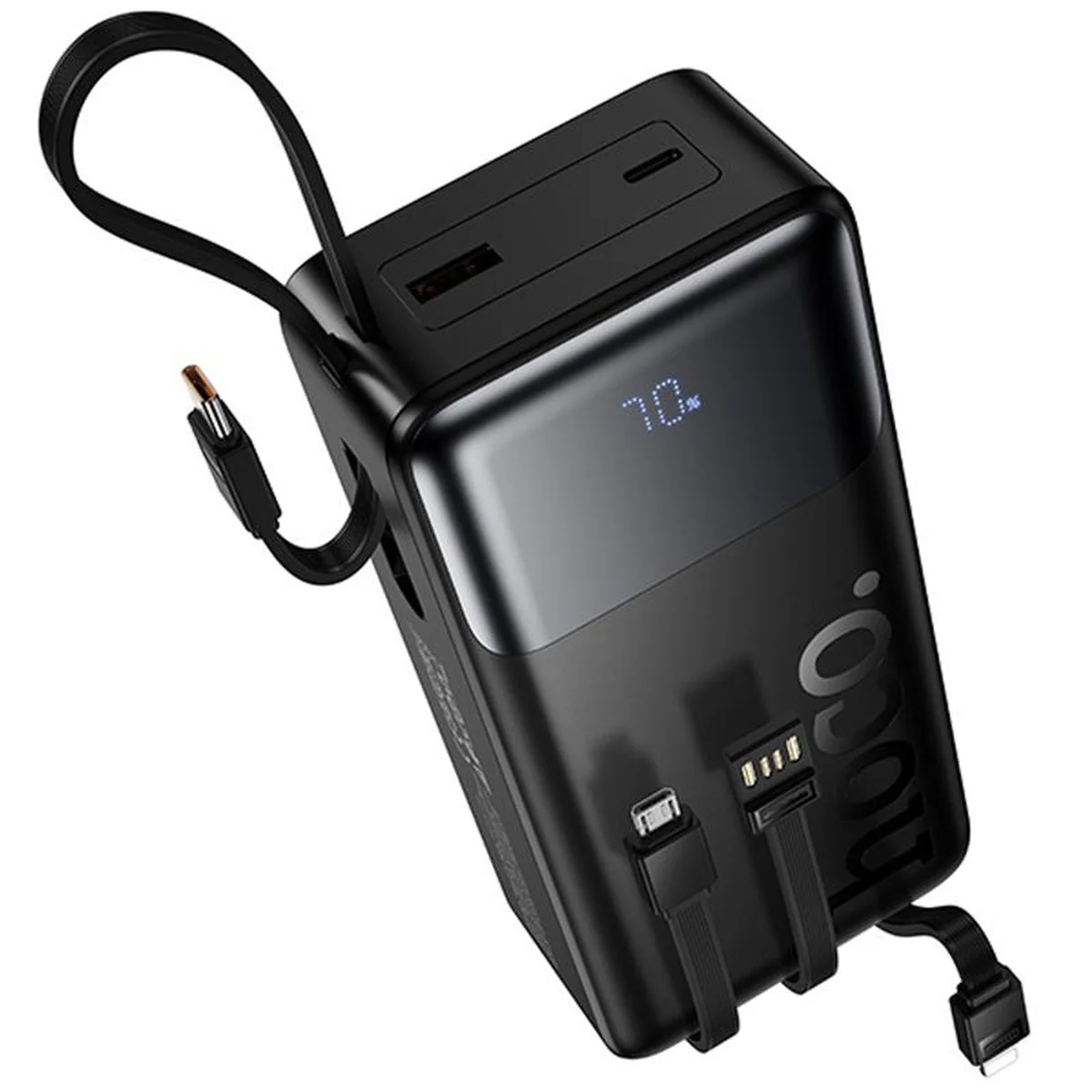 Портативное ЗУ Power Bank Hoco J156B Founder 22.5W+PD20W with four cables 30000 mAh Black