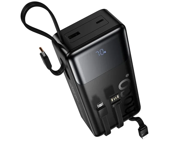 Портативное ЗУ Power Bank Hoco J156B Founder 22.5W+PD20W with four cables 30000 mAh Black