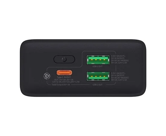 Портативное ЗУ Power Bank Baseus Adaman2 Digital Display 30W VOOС OS 20000 mAh (PPAD050101) Black