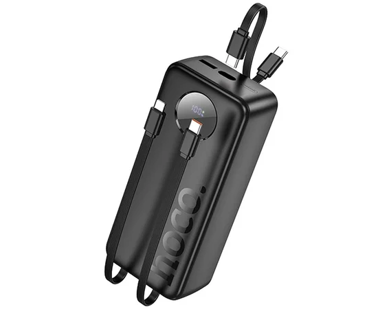Портативное ЗУ Power Bank Hoco J132B Sabio 22.5W+PD20W with 3 cables 30000 mAh Black