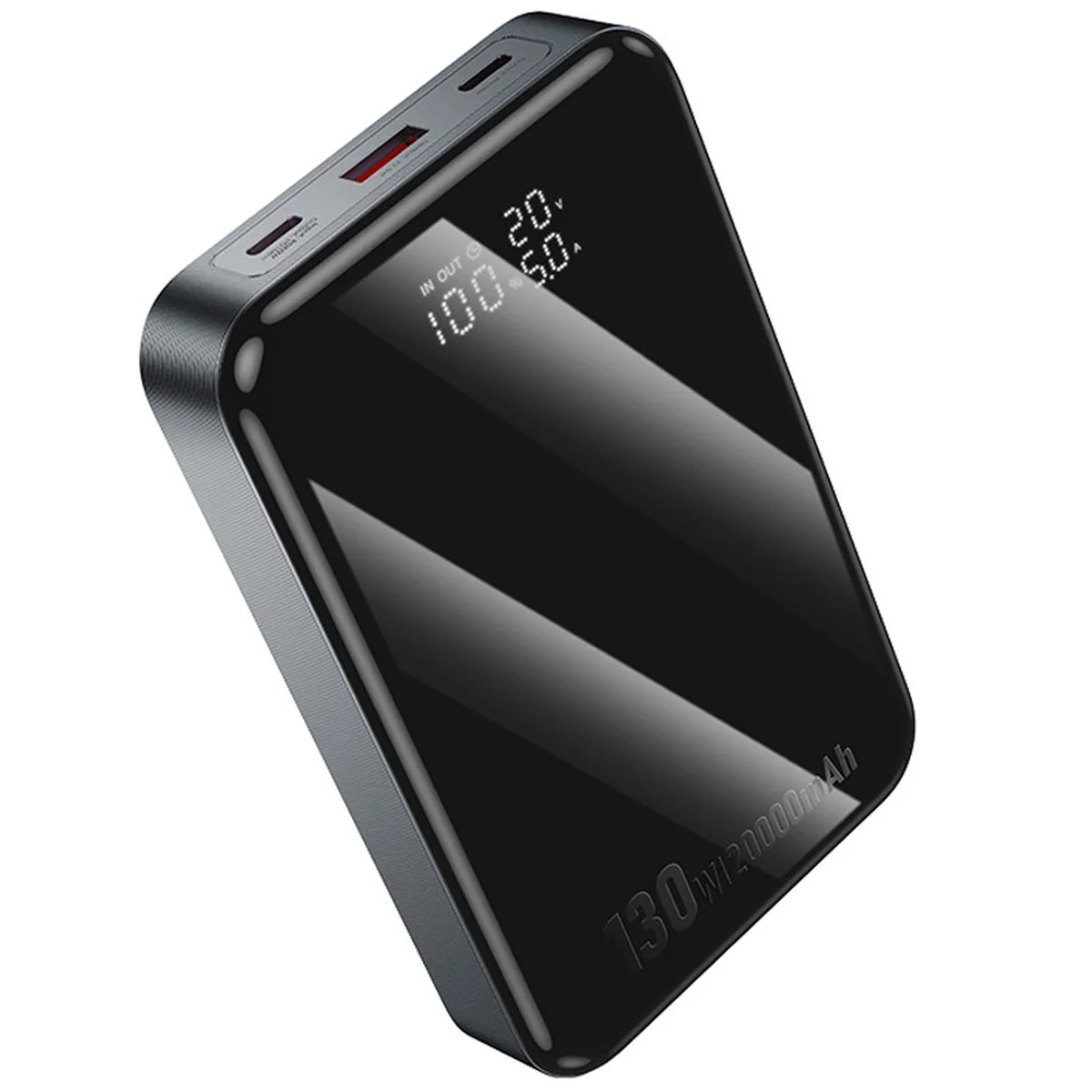 Портативное ЗУ Power Bank Hoco Q30A Fast charge 130W 20000 mAh Metal gray