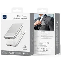 Портативное ЗУ Power Bank WIWU P089 Seraph PD20W с БЗУ 10000 mAh Silver