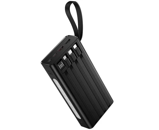 Портативное ЗУ Power Bank Hoco J155 Shine 22.5W+PD20W with 4 cables 20000 mAh Black