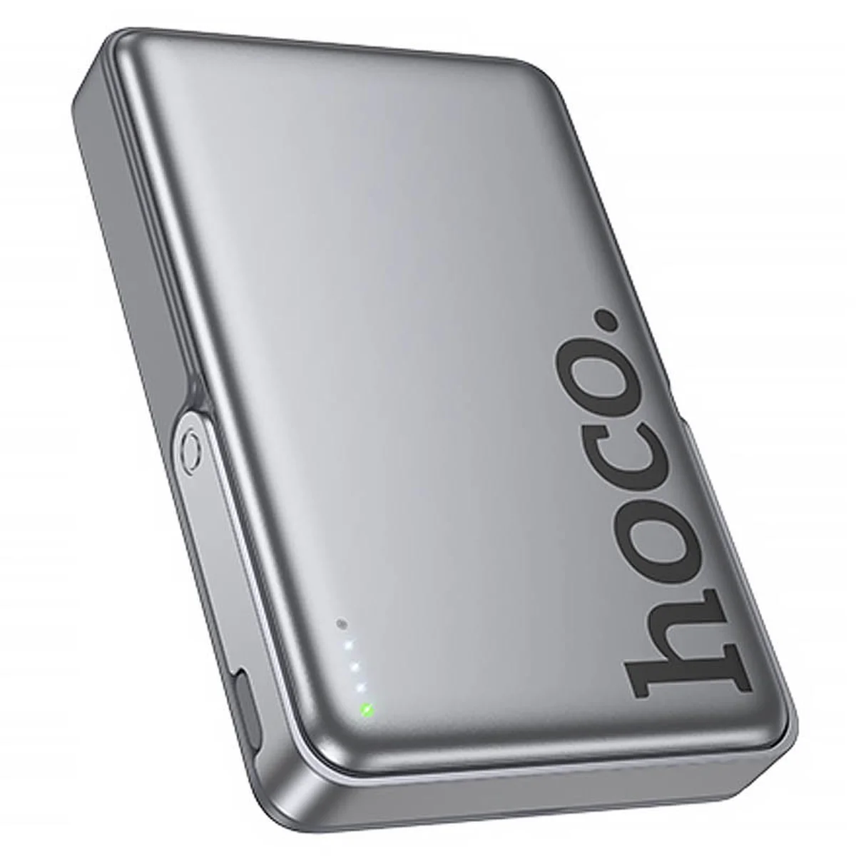 Портативное ЗУ Power Bank Hoco Q36A Sunlight magnetic suction+holder PD20W с БЗУ 10000 mAh Metal grey