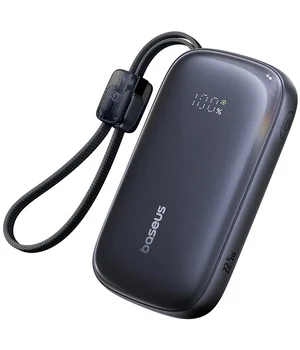 Портативне ЗУ Power Bank Baseus EnerFill FC21 Qpow 3 Ultra 22.5W with cable 20000 mAh (PPFLS) Cosmic Black