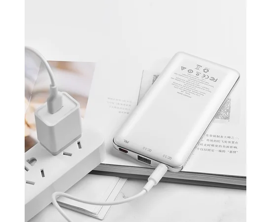Портативное зарядное устройство Power Bank Hoco J39 Quick Energy PD+QC3.0 10000 mAh Белый