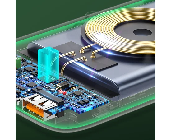 Портативное зарядное устройство Power bank Usams US-CD146 PB53 QC3.0+PD With Suction Cup 10000mAh Черный