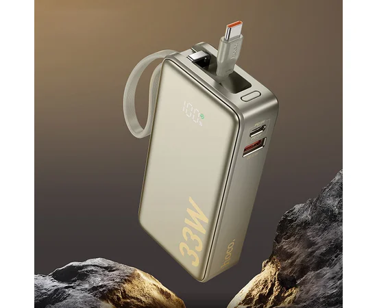 Портативное ЗУ Power Bank Hoco Q27A Jewel 33W 10000 mAh Titanium gold