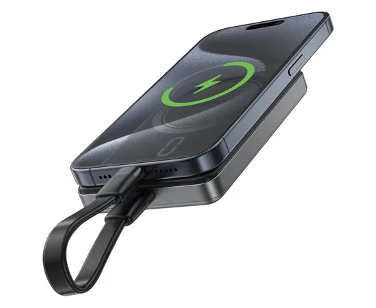 Портативное ЗУ Power Bank Acefast M12 PD20W с БЗУ 10000 mAh Black