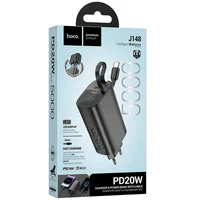 Портативное ЗУ Power Bank Hoco J148 Handy PD20W with cable 5000 mAh Black