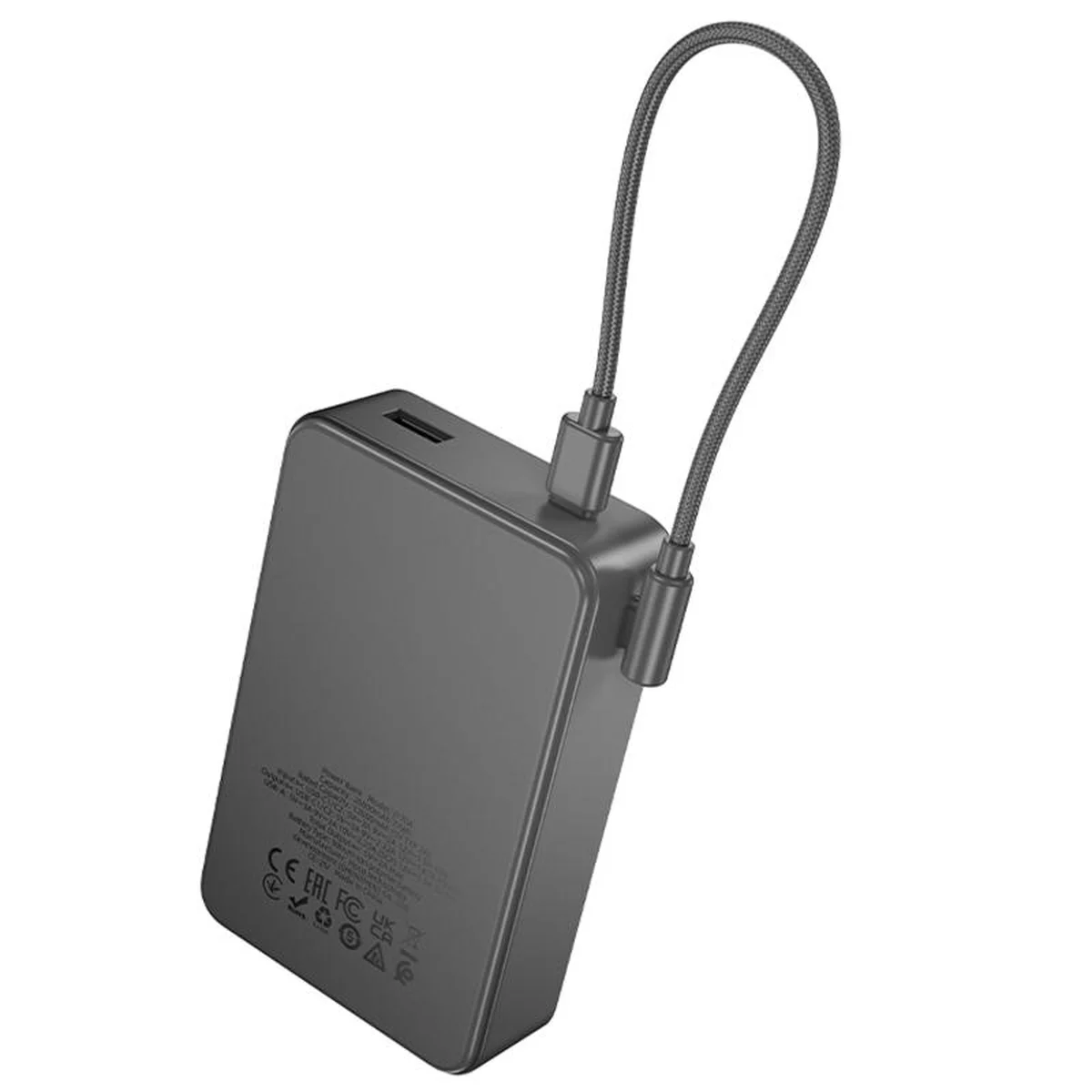 Портативное ЗУ Power Bank Hoco J170A Starlight 22.5W+PD20W with cable 20000 mAh Metal gray