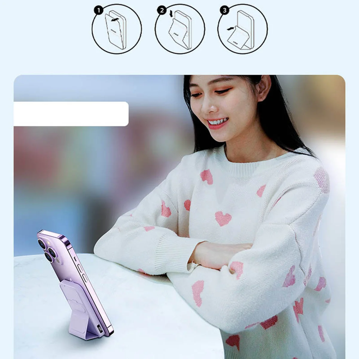 Портативное зарядное устройство Power Bank JJT-A27-1 PD20W+QC 22.5W с БЗУ 5000 mAh Purple