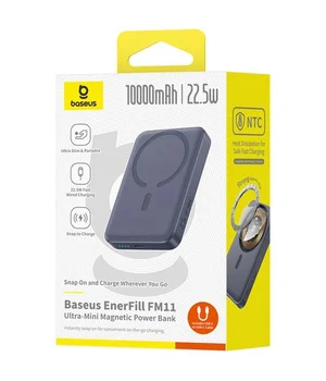 Портативное ЗУ Power Bank Baseus EnerFill FM11 Ultra-Mini 22.5W с БЗУ 10000mAh (PPFM11-1022) Space Grey