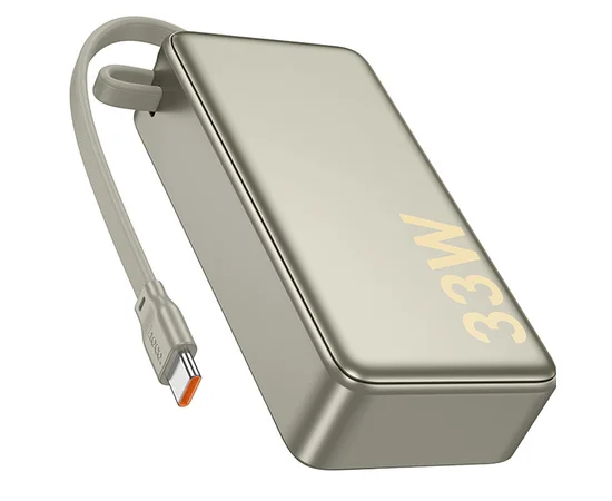 Портативное ЗУ Power Bank Hoco Q27A Jewel 33W 10000 mAh Titanium gold
