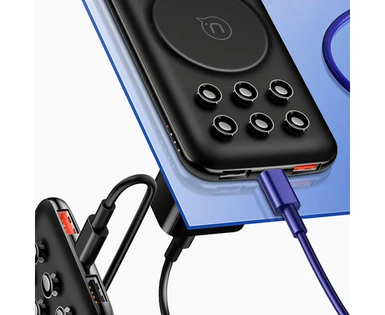 Портативное зарядное устройство Power bank Usams US-CD87 QC3.0+PD Wireless Charging 10000mAh Черный