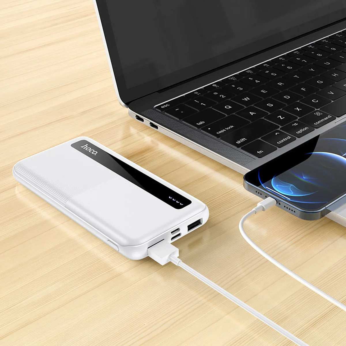 Портативний зарядний пристрій Power Bank Hoco J75 Tresor 10000 mAh Білий
