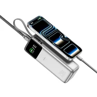 Портативное ЗУ Power Bank WIWU PM501 Power Mega PD67W with cable 15000 mAh Silver
