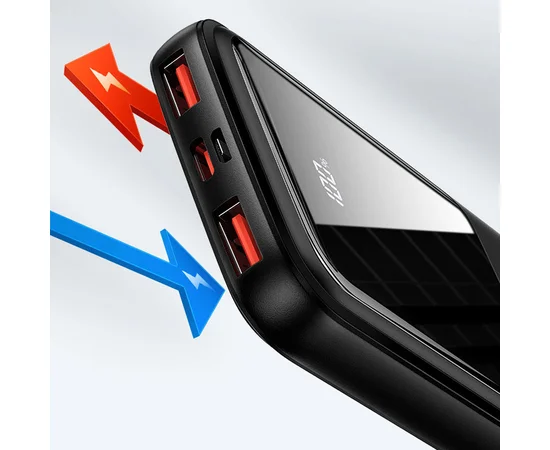 Портативное зарядное устройство Usams US-CD161 PB58 Dual QC3.0+PD Digital Display 10000mAh Черный