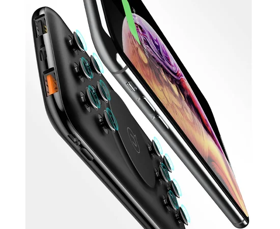 Портативное зарядное устройство Power bank Usams US-CD87 QC3.0+PD Wireless Charging 10000mAh Черный