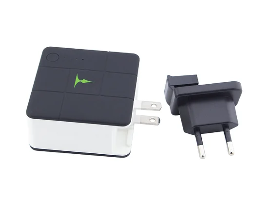 Сетевое и портативное зарядное устройство T-phox (2в1 сам себя заряжает) (5000mAh 2USB 2.4A) (EU) Черный / Белый