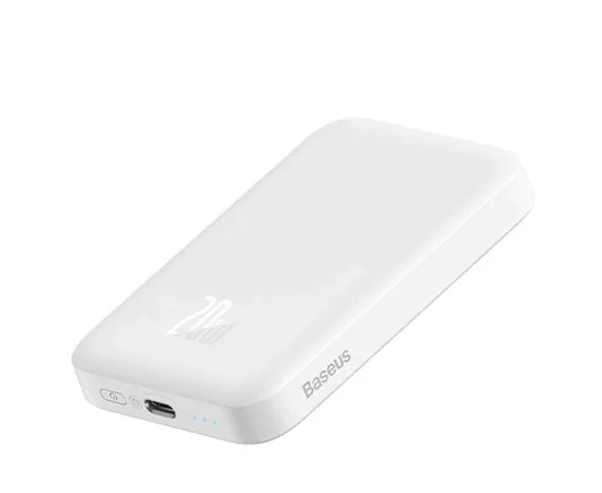 Портативное ЗУ Power Bank Baseus Magnetic Mini OS 20W c БЗУ 20000 mAh (PPCX15000) White