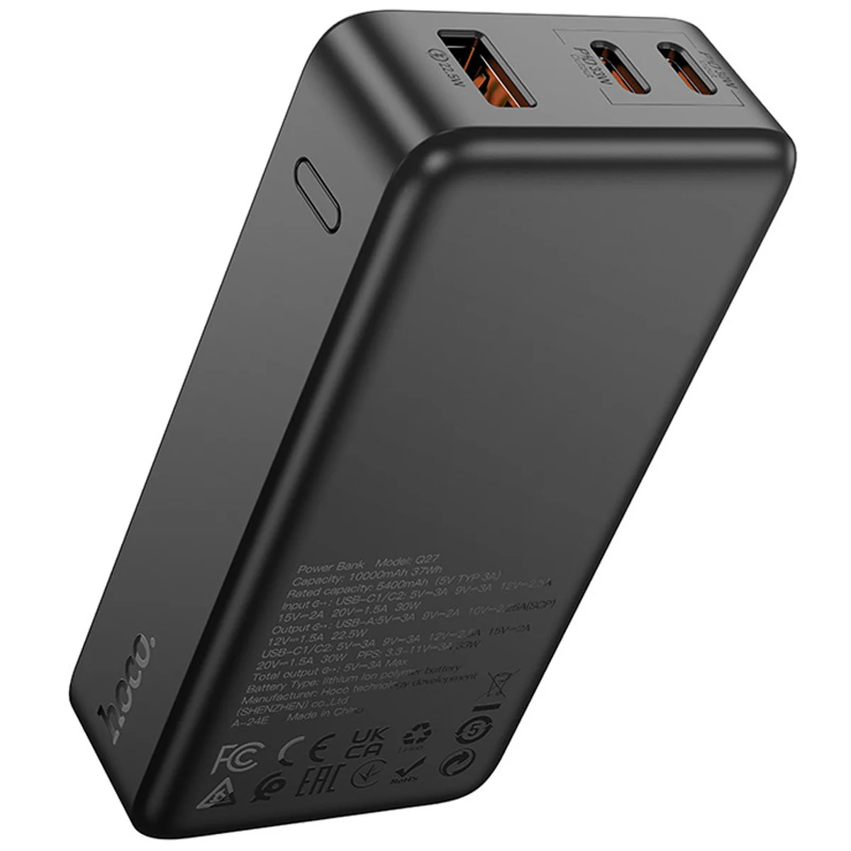 Портативное ЗУ Power Bank Hoco Q27 Jewel 33W 10000 mAh Black
